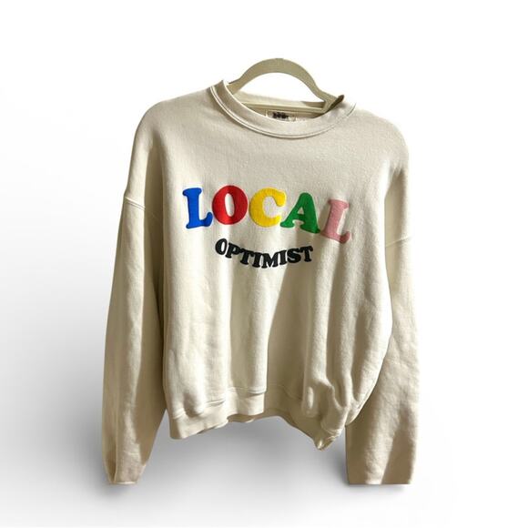 Madhappy Tops - Madhappy Local Optimist Sweatshirt Cream XS Unisex